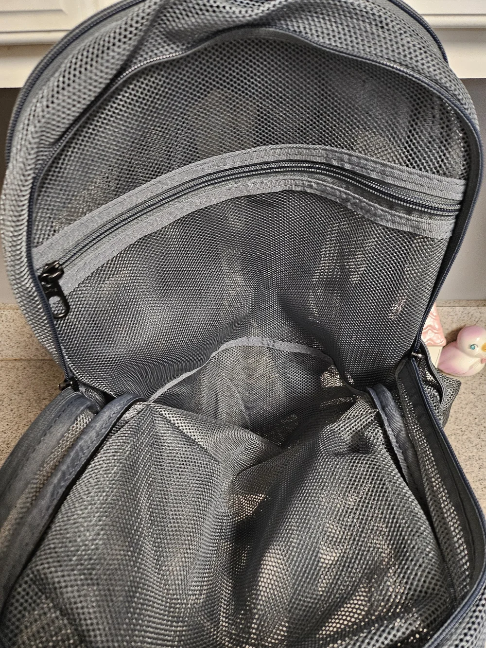 Nike Men's Gray Mesh Backpack - Casual Everyday Bag